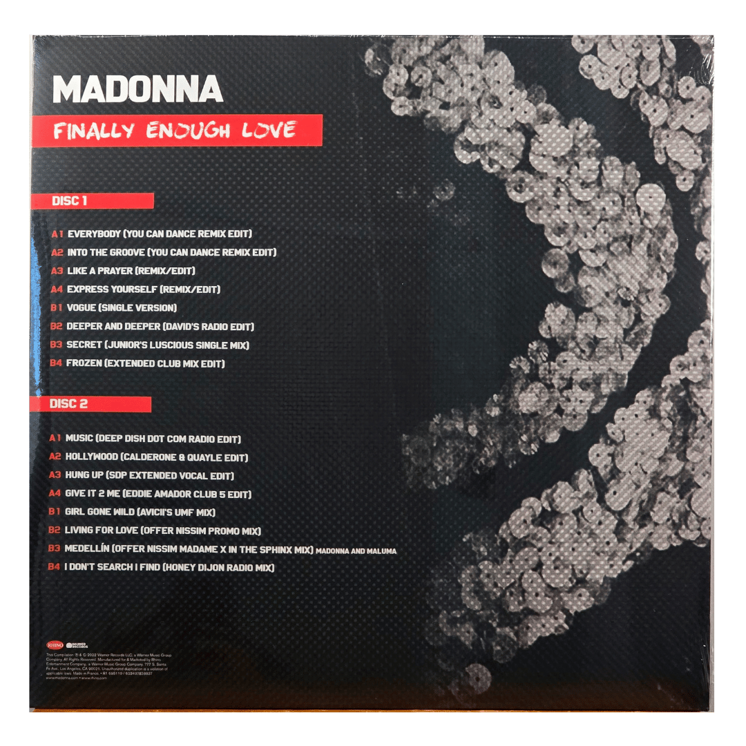 madonna – finally enough love (clear vinyl edition) madonna – finally enough love (clear vinyl edition)
